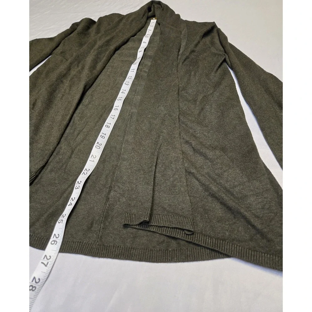 ZARA Knit Long Sleeve Open Cardigan Women‎ Small Casual Soft Olive Green Sweater